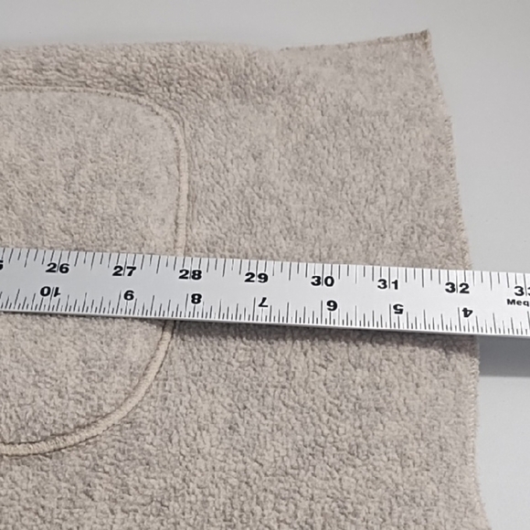 Cozy Cream & Tan Teddy Fleece Jacket Pockets Double Zip - Picture 5 of 16